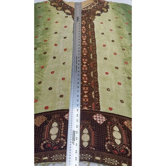 Meetu Magic The African Scene Womens Beaded Kaftan Midi Dress Free Size Brown - Picture 7 of 9